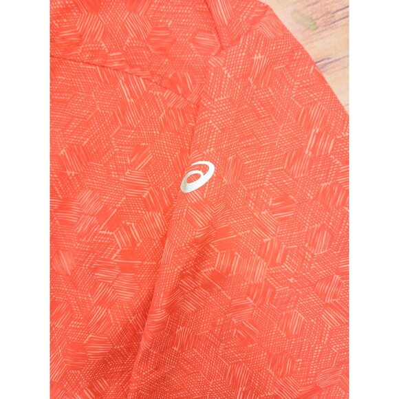 Asics Womens Windbreaker Running Jacket Large Coral Hooded - Picture 7 of 10